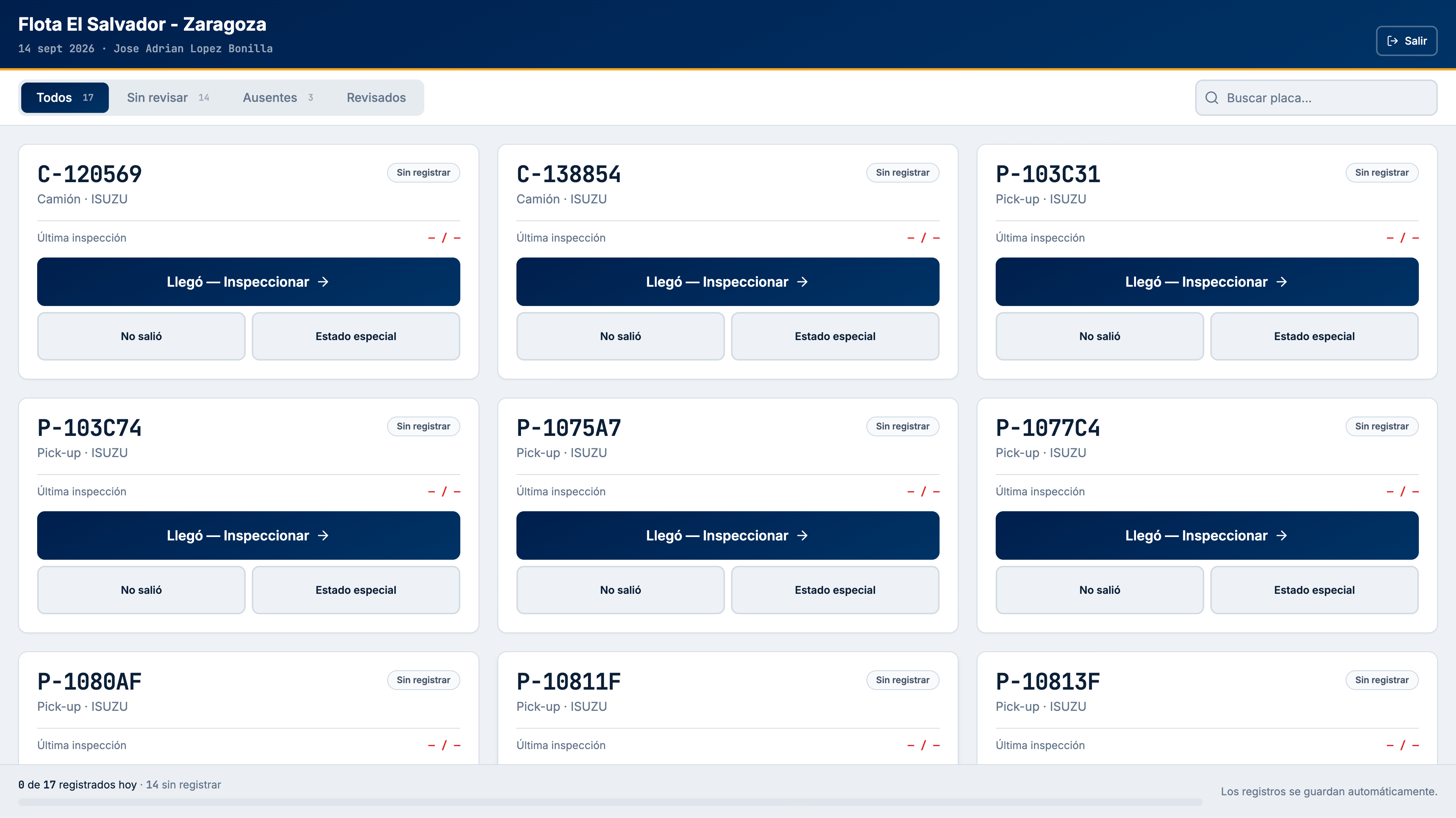 Terminal de Garita / Dashboard de Guardia